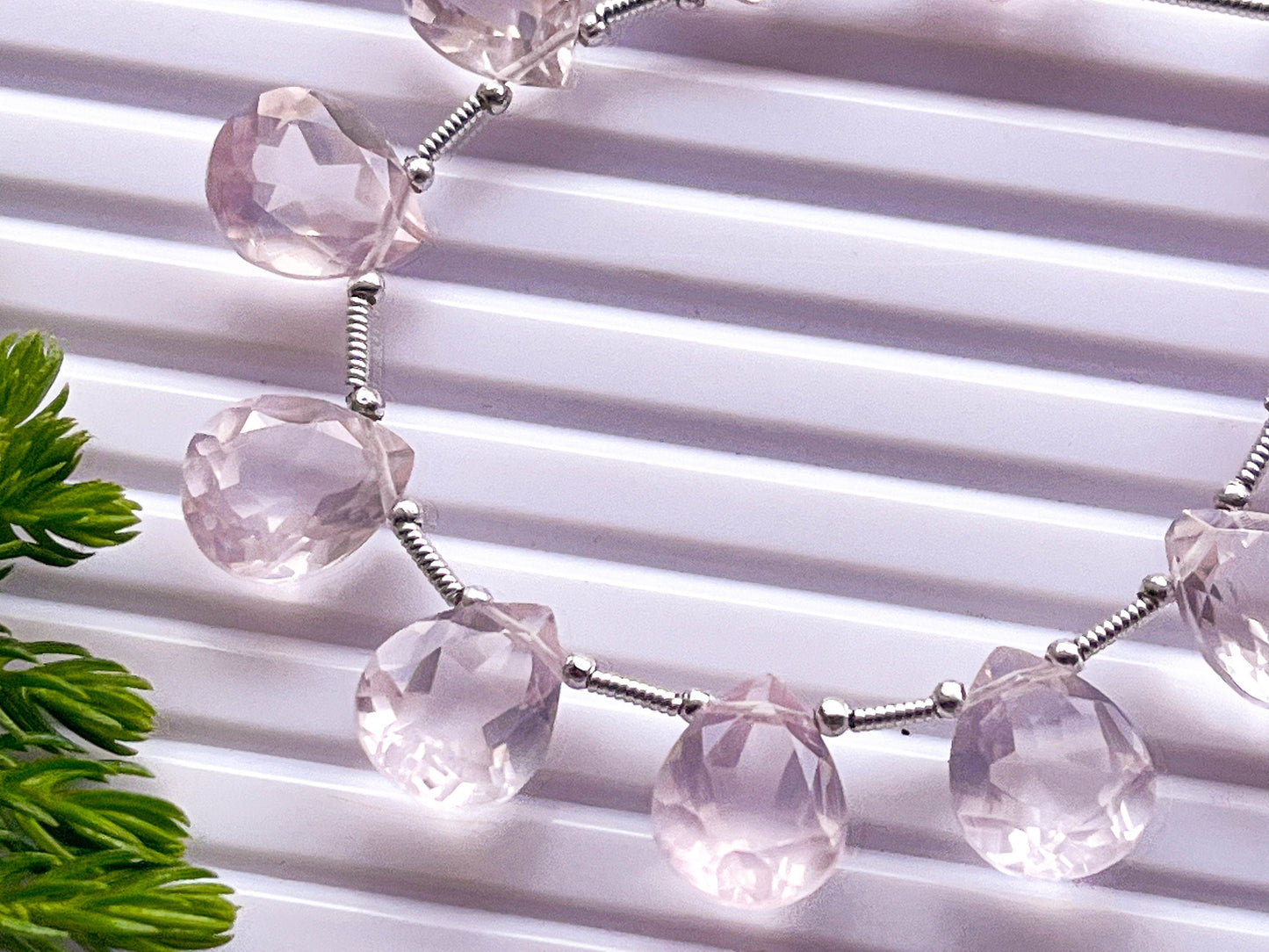 10 Pieces Rose Quartz Pear Shape Cut Stone Beads Beadsforyourjewelry