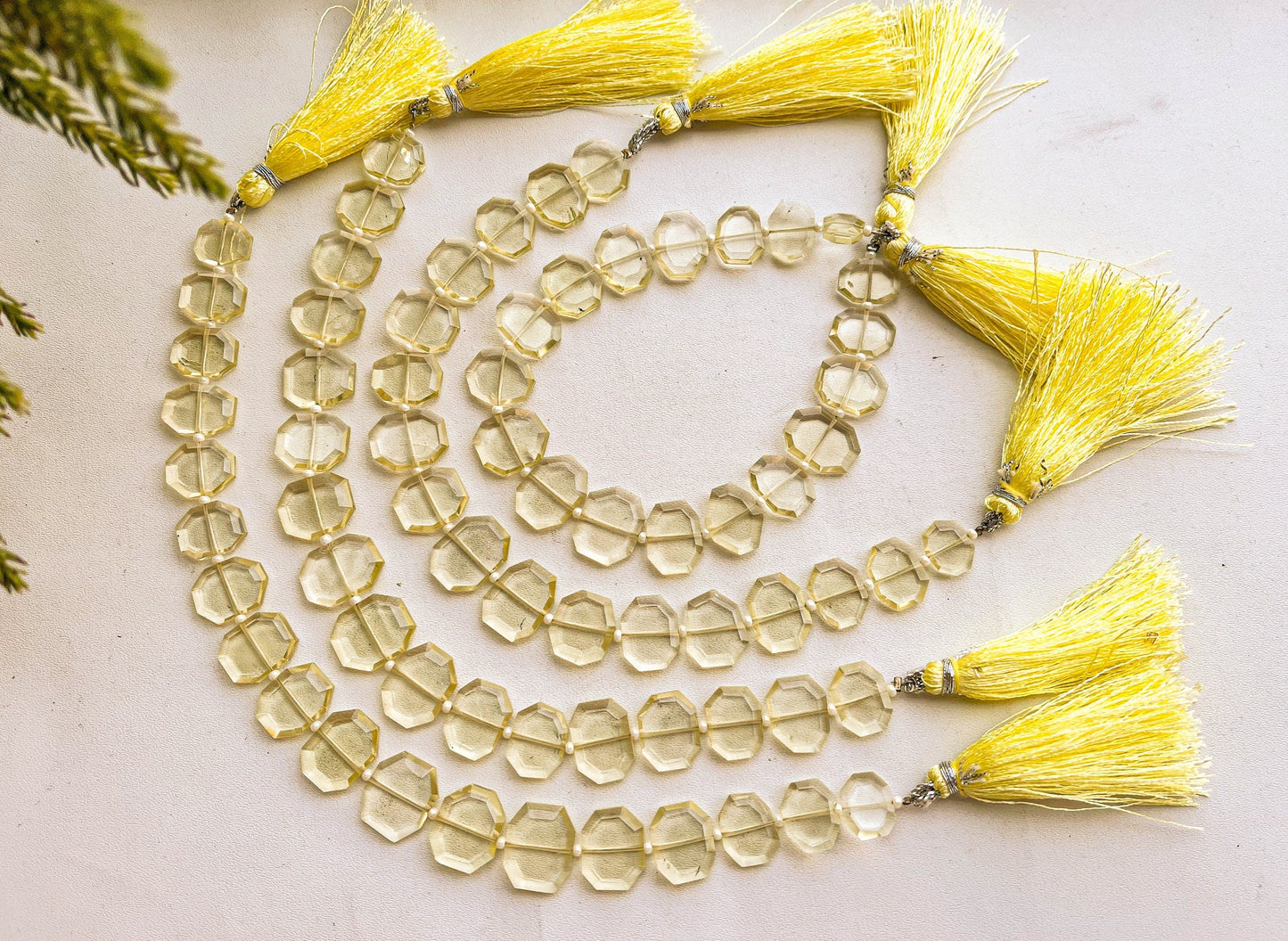 18 Pieces LEMON QUARTZ Fancy Crown Cut Beads | 8 Inch String | Natural Gemstone Beads | Beadsforyourjewellery Beadsforyourjewelry