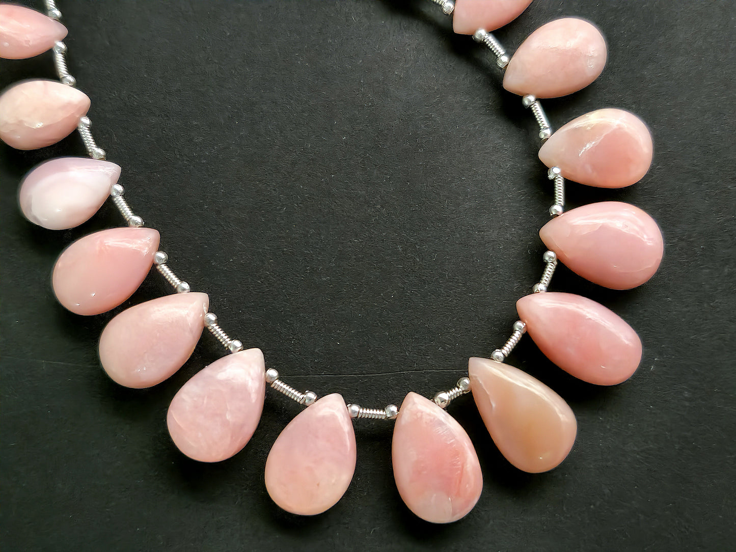 Natural Pink Opal Smooth Pear Shape Briolette