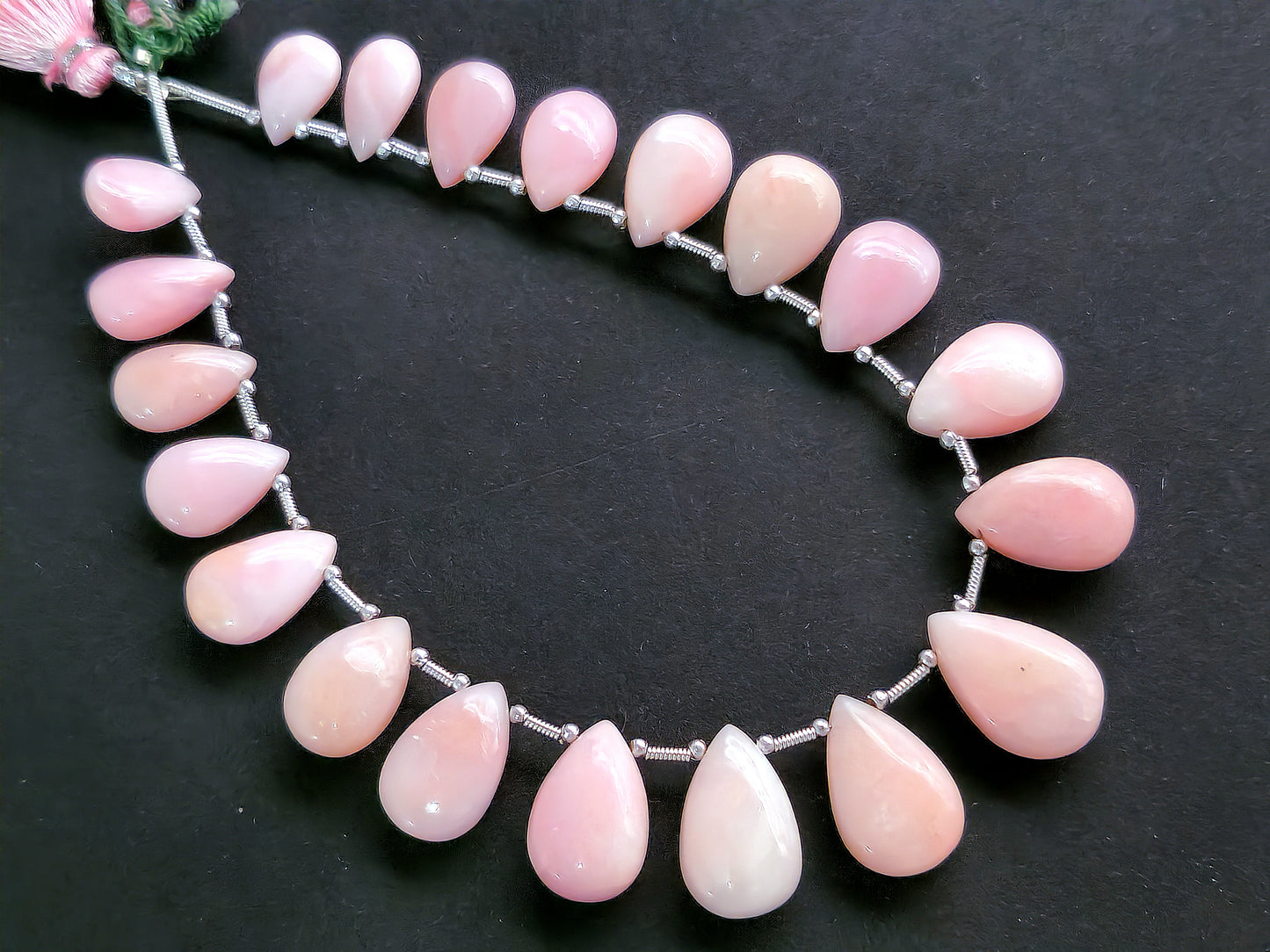 Natural Pink Opal Smooth Pear Shape Briolette