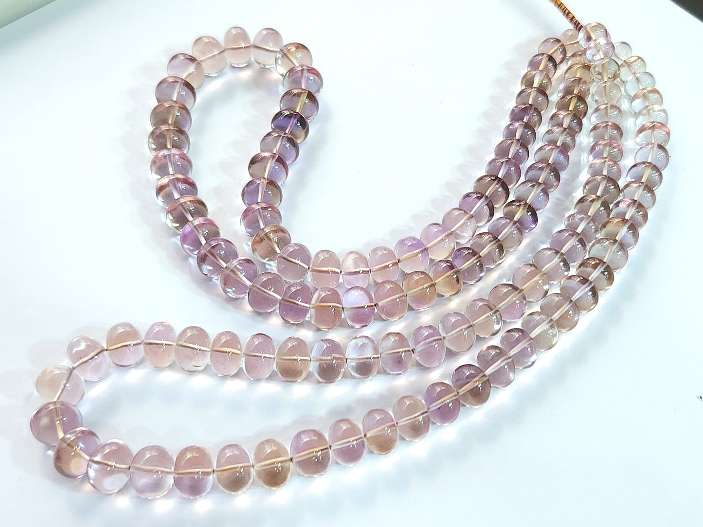 Natural Ametrine Smooth Rondelle Beads Strand – AAA Gemstone Beads for Jewelry Making