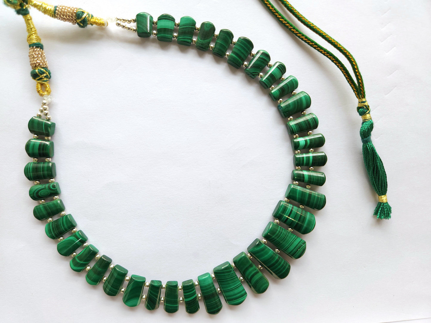 Natural Malachite Gemstone Bib Necklace