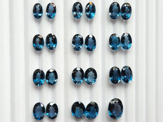 Exclusive! AAA London Blue Topaz Oval Shape Pair