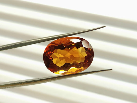 AAA+ Finest Quality Natural Madeira Citrine Loose Faceted Gemstone | Cut Stone
