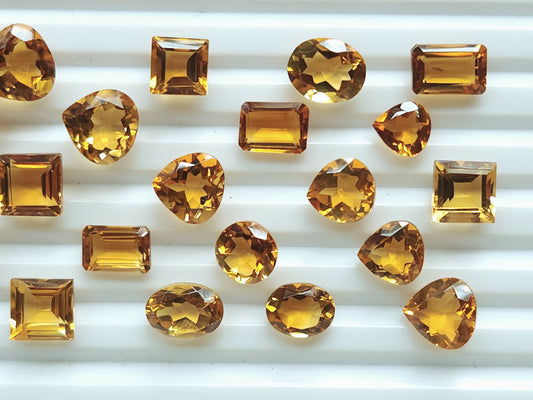 AAA Natural Brandy Citrine Loose Cut stone Gemstone Lot