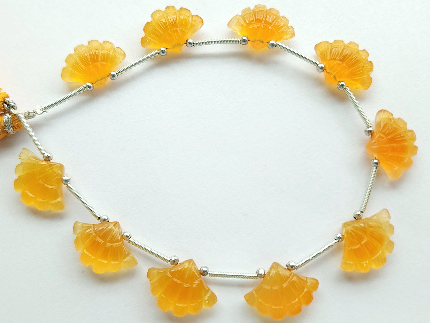 Yellow Quartzite Fancy Carved Beads