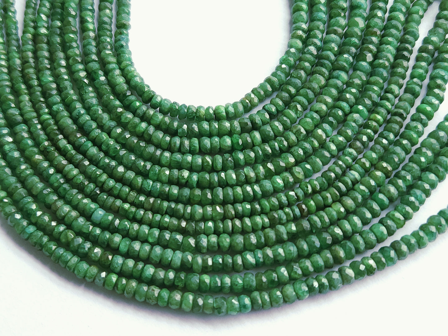 Natural Tsavorite Faceted Rondelle Beads