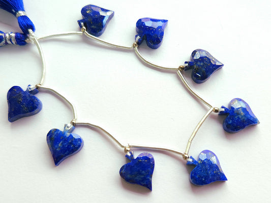 Natural Lapis Lazuli Faceted Spade Beads | Lapis Lazuli Rose Cut Spades