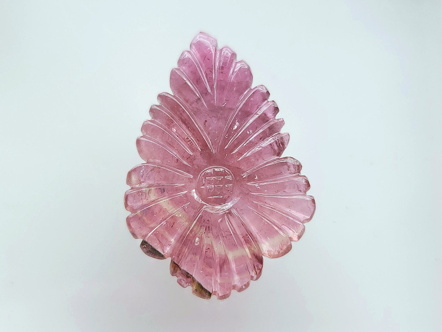 Natural Pink Tourmaline Flower Carvings For Pendants, Charms & Jewelry Making