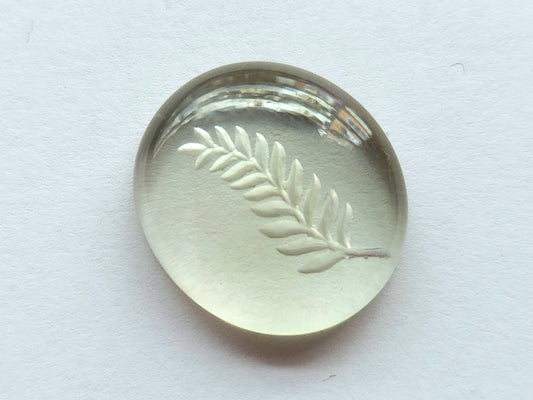 Natural Green Amethyst Reverse Intaglio | Natural Green Amethyst Reverse Intaglio