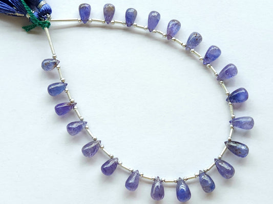 Natural Tanzanite Smooth Drops Beads