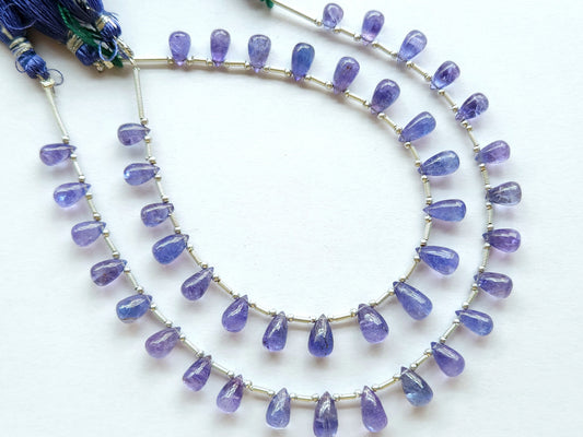 Natural Tanzanite Smooth Drops Beads