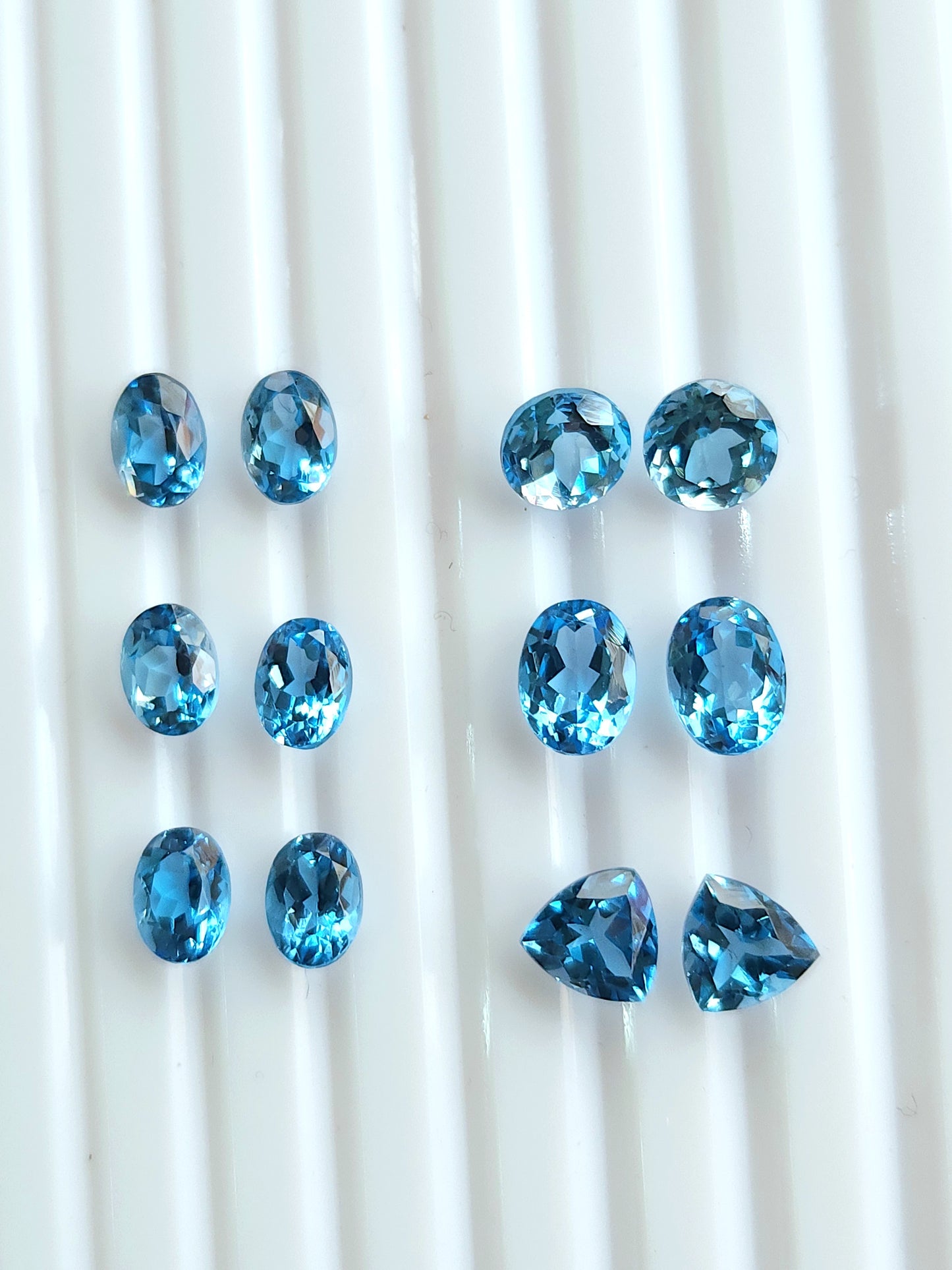 Natural Swiss Blue Topaz Perfect Pairs Gemstones