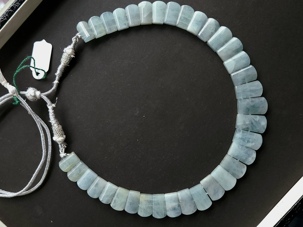 Natural Aquamarine Smooth BIB Necklace