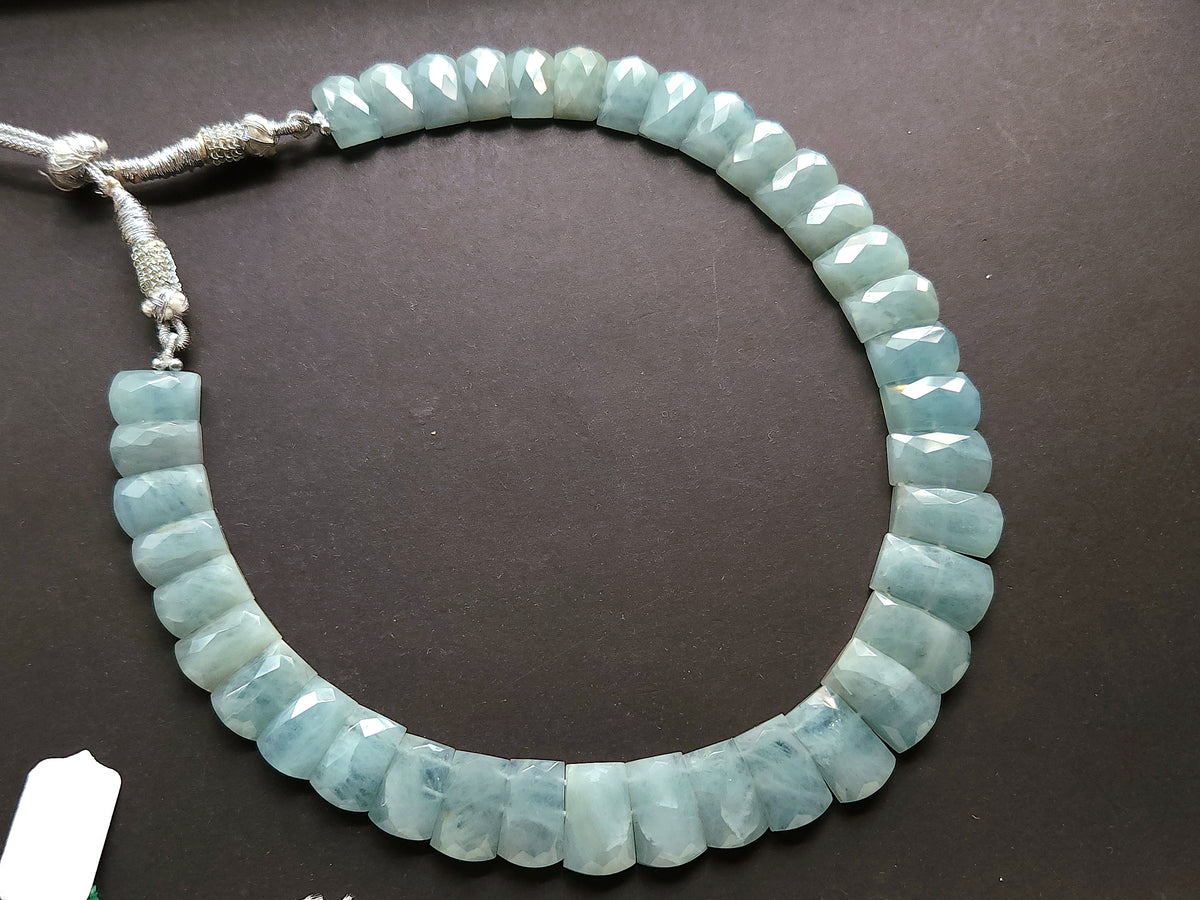 Natural Aquamarine Faceted BIB Necklace
