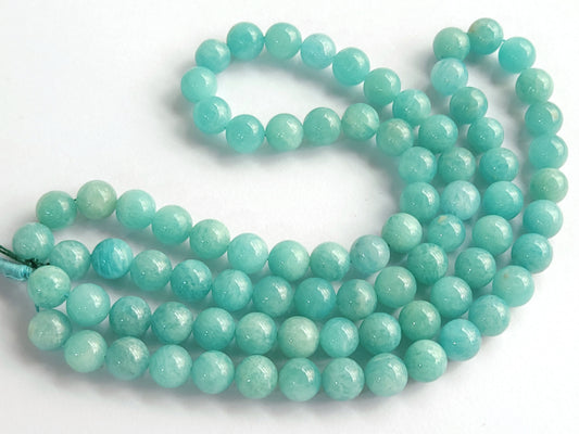 Natural Amazonite Smooth Spherical/Ball Shape Beads