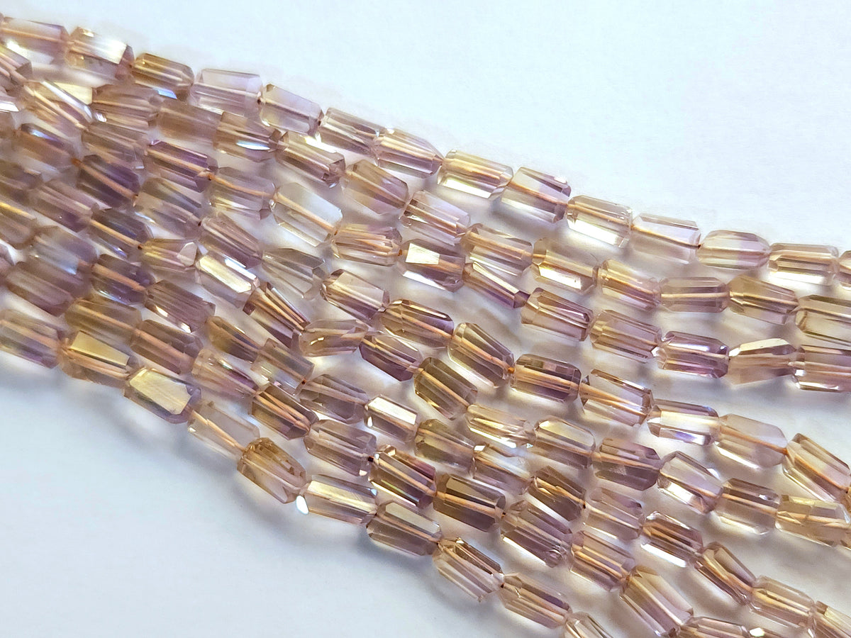 Natural Ametrine Uneven Faceted Tumble Shape Beads