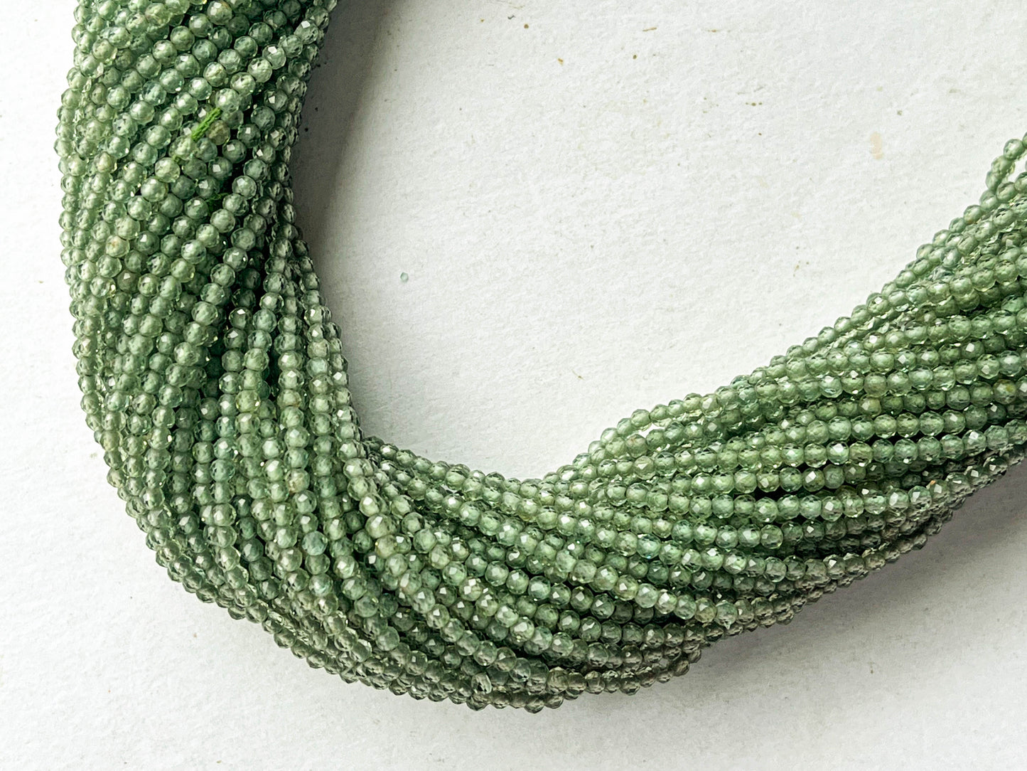 2mm AAA Green Apatite Micro Faceted Round Beads Beadsforyourjewelry