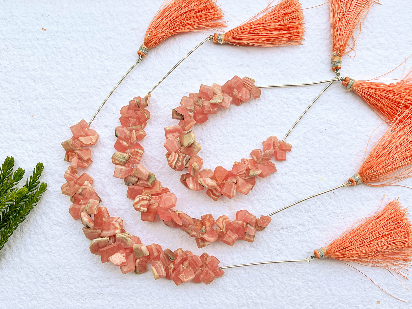 5 Inch RHODOCHROSITE Fancy Slice Cut Beads Beadsforyourjewelry