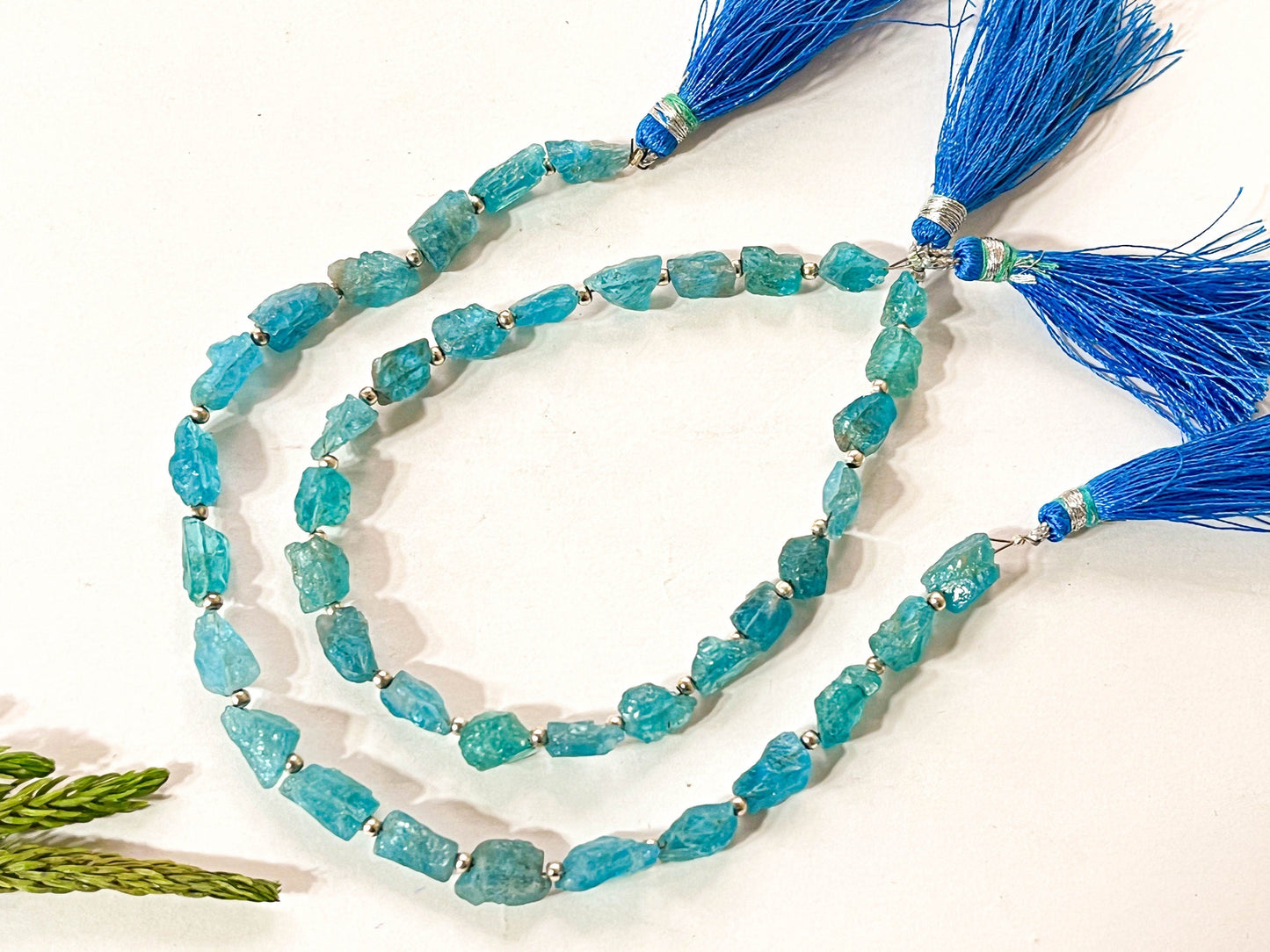 8 Inch NEON APATITE RAW Beads, Apatite Beads, Apatite Briolette Beads, Natural Apatite Gemstone Beads, 7x9mm Beadsforyourjewelry