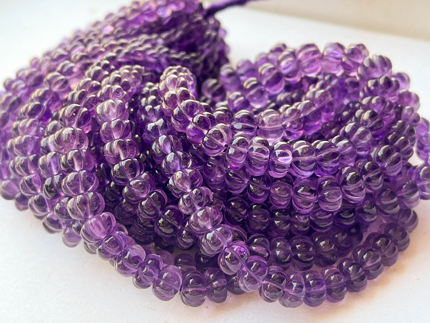 AAA Amethyst Carved Pumpkin Beads Beadsforyourjewelry