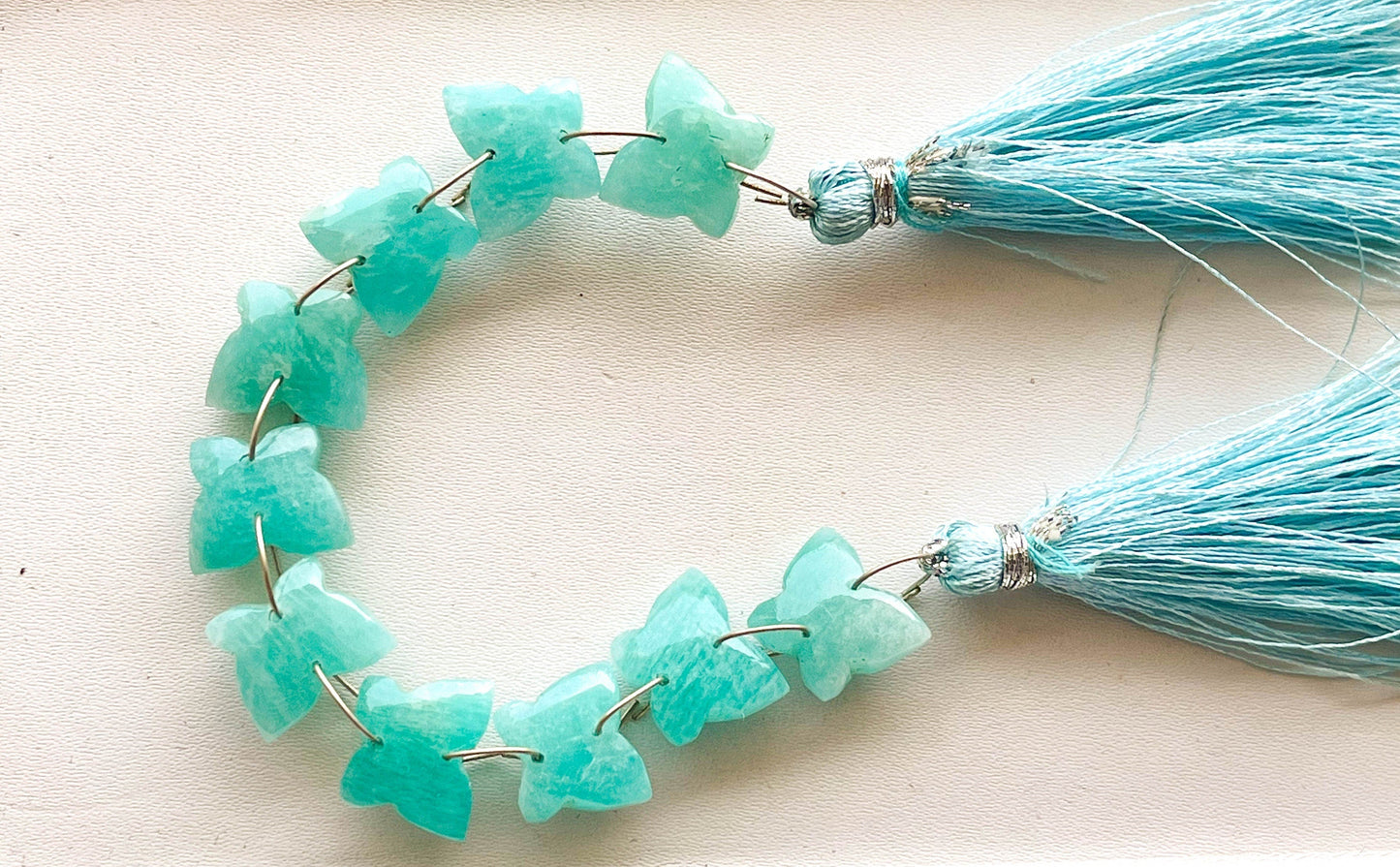 Amazonite Smooth Butterfly Shape Double Drill Beads, Rare Gemstone Design for Jewelry Making, 10x12mm, 10 Pieces String Beadsforyourjewelry