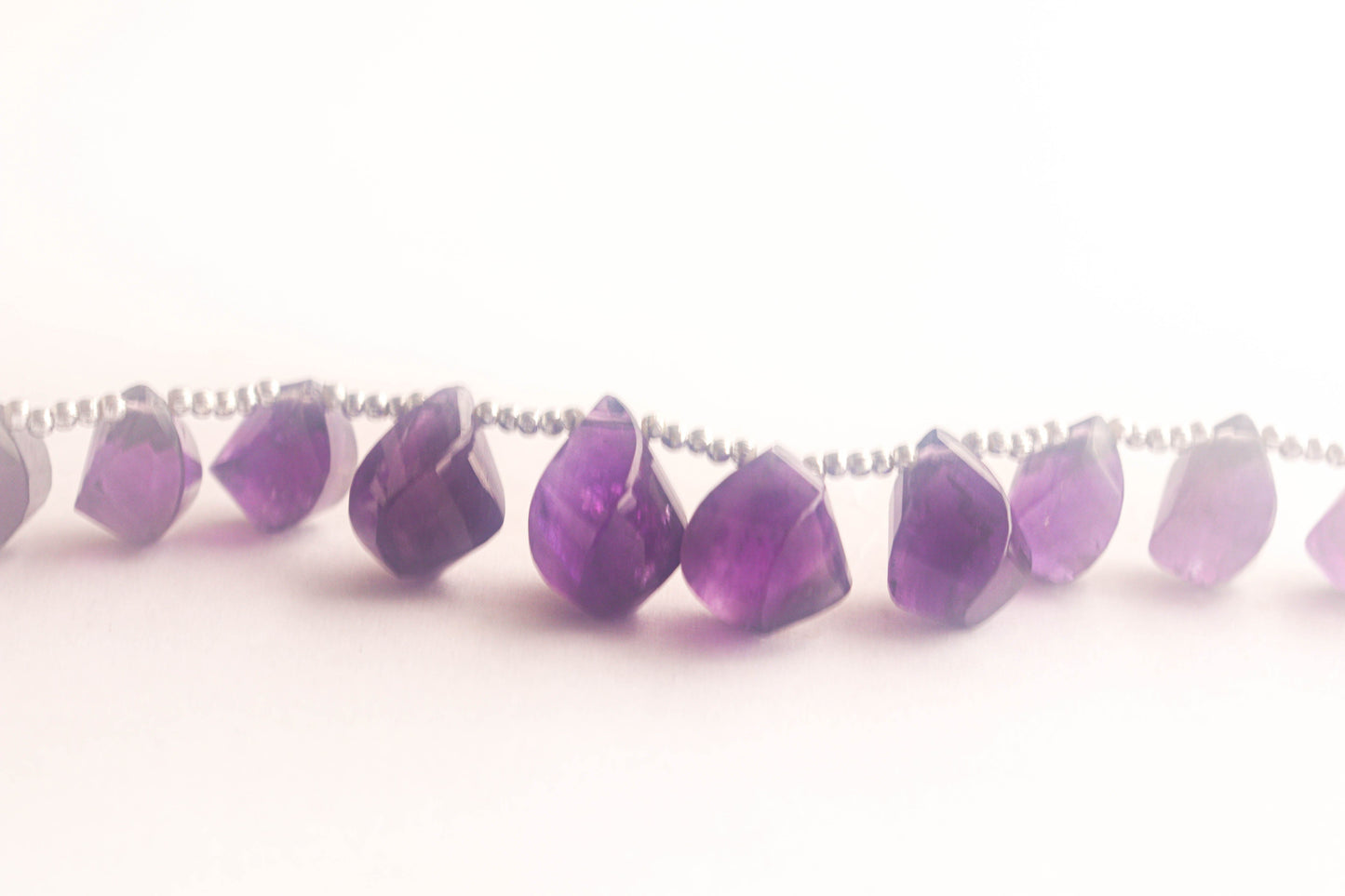 Amethyst Twisted Drops Briolette Beadsforyourjewelry