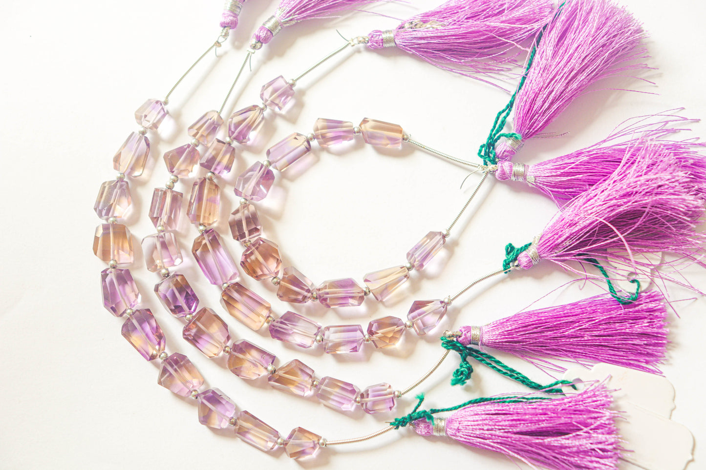 Ametrine Beads Uneven Shape Faceted Tumbles | 8x10mm-10x12mm | 10 Pieces | 5 inch | High Quality Ametrine Gemstone | Beadsforyourjewellery Beadsforyourjewelry