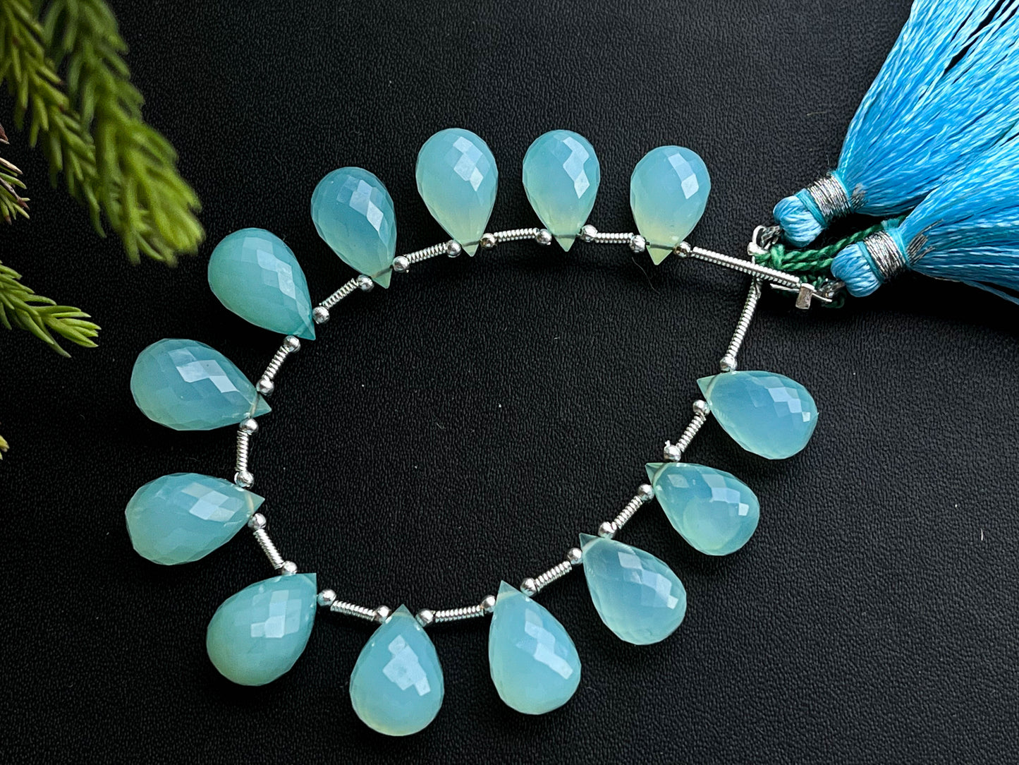 Aqua Blue Onyx Faceted Drops, 12 Pieces | 8x13mm to 8x17mm Beadsforyourjewelry