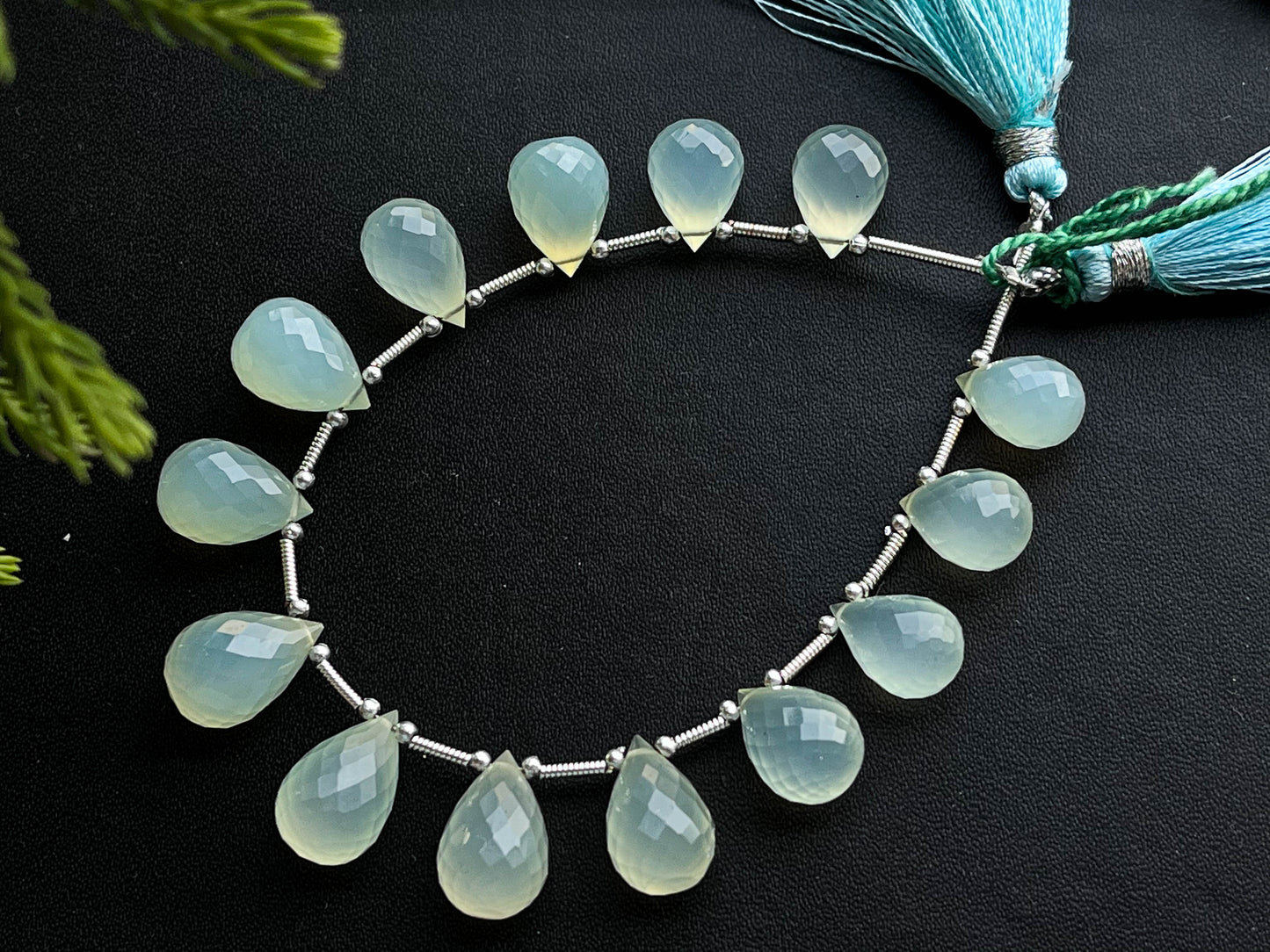 Aqua Blue Onyx Faceted Drops, 14 Pieces | 8x10mm to 9x13mm Beadsforyourjewelry