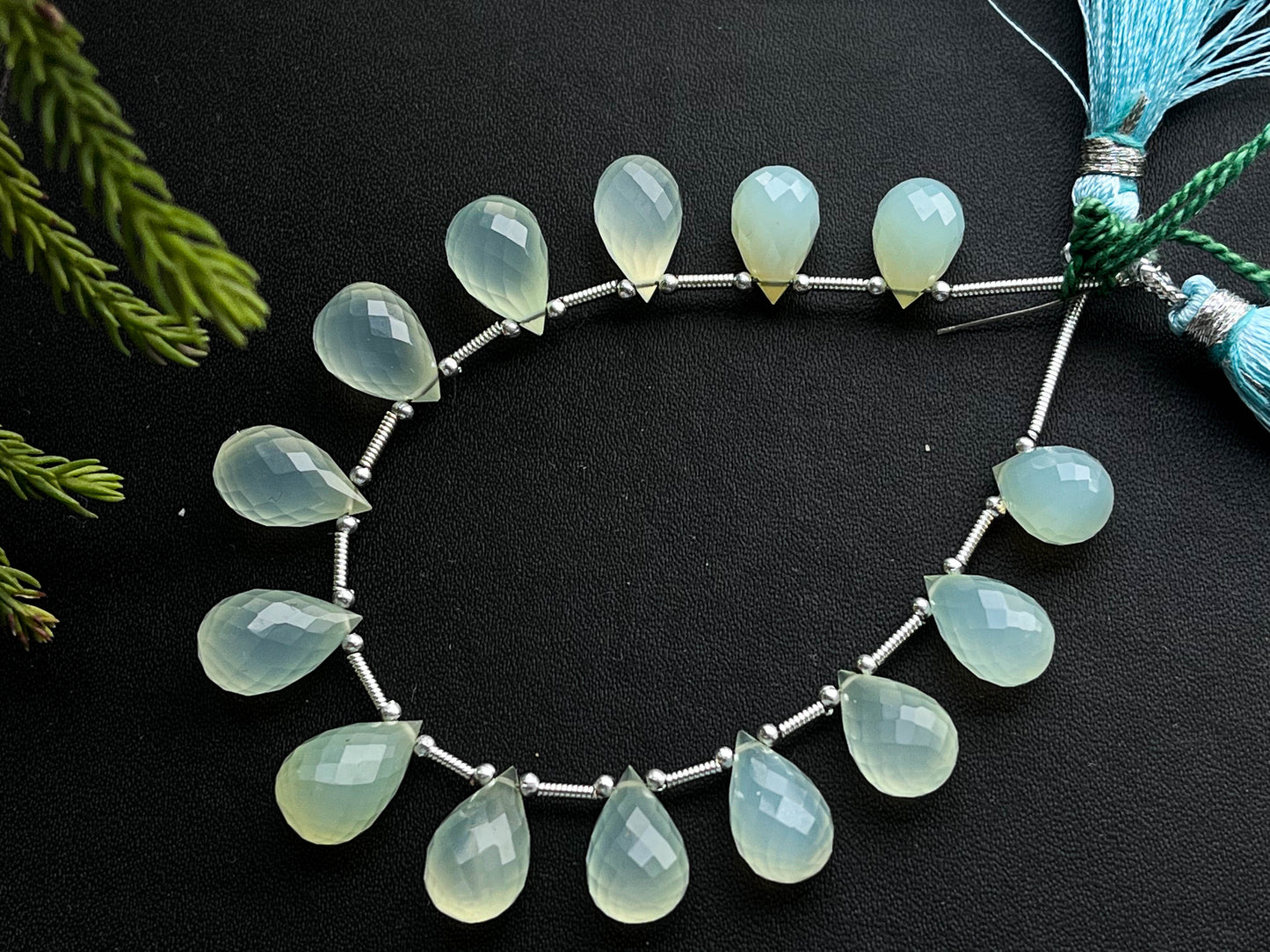 Aqua Blue Onyx Faceted Drops, 14 Pieces | 8x12mm to 9x14mm Beadsforyourjewelry