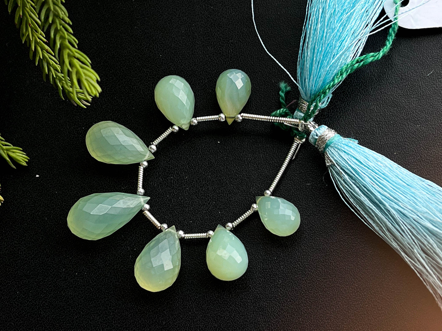 Aqua Blue Onyx Faceted Drops, 7 Pieces | 8x12mm to 9x18mm Beadsforyourjewelry