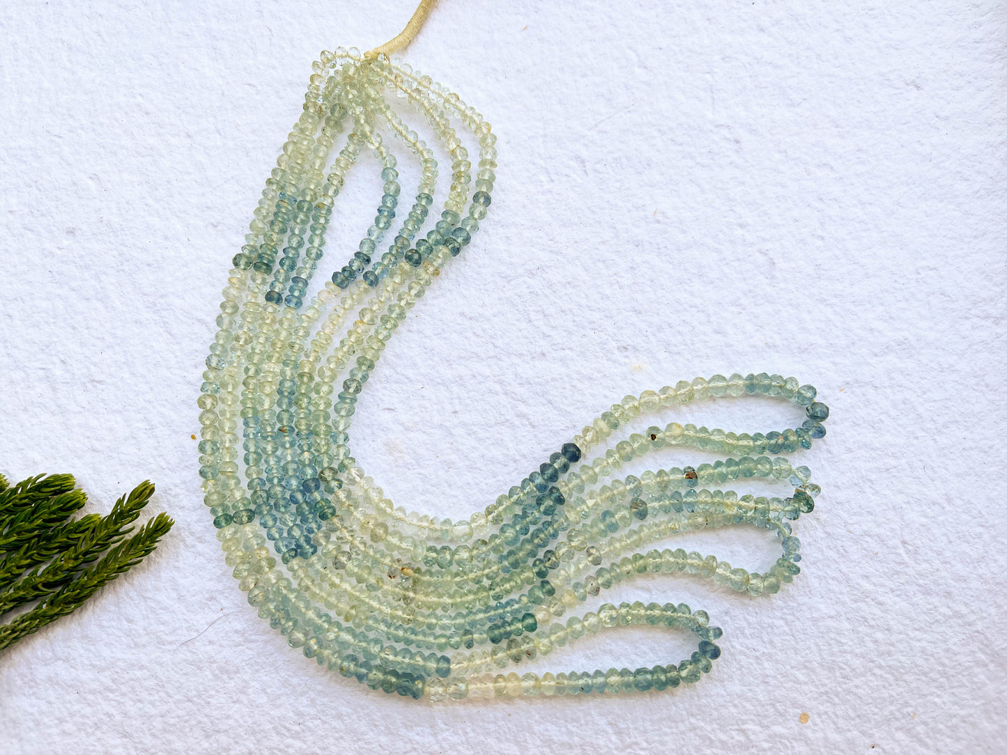 Aquamarine Shaded Rondelle Shape Faceted Beads Beadsforyourjewelry