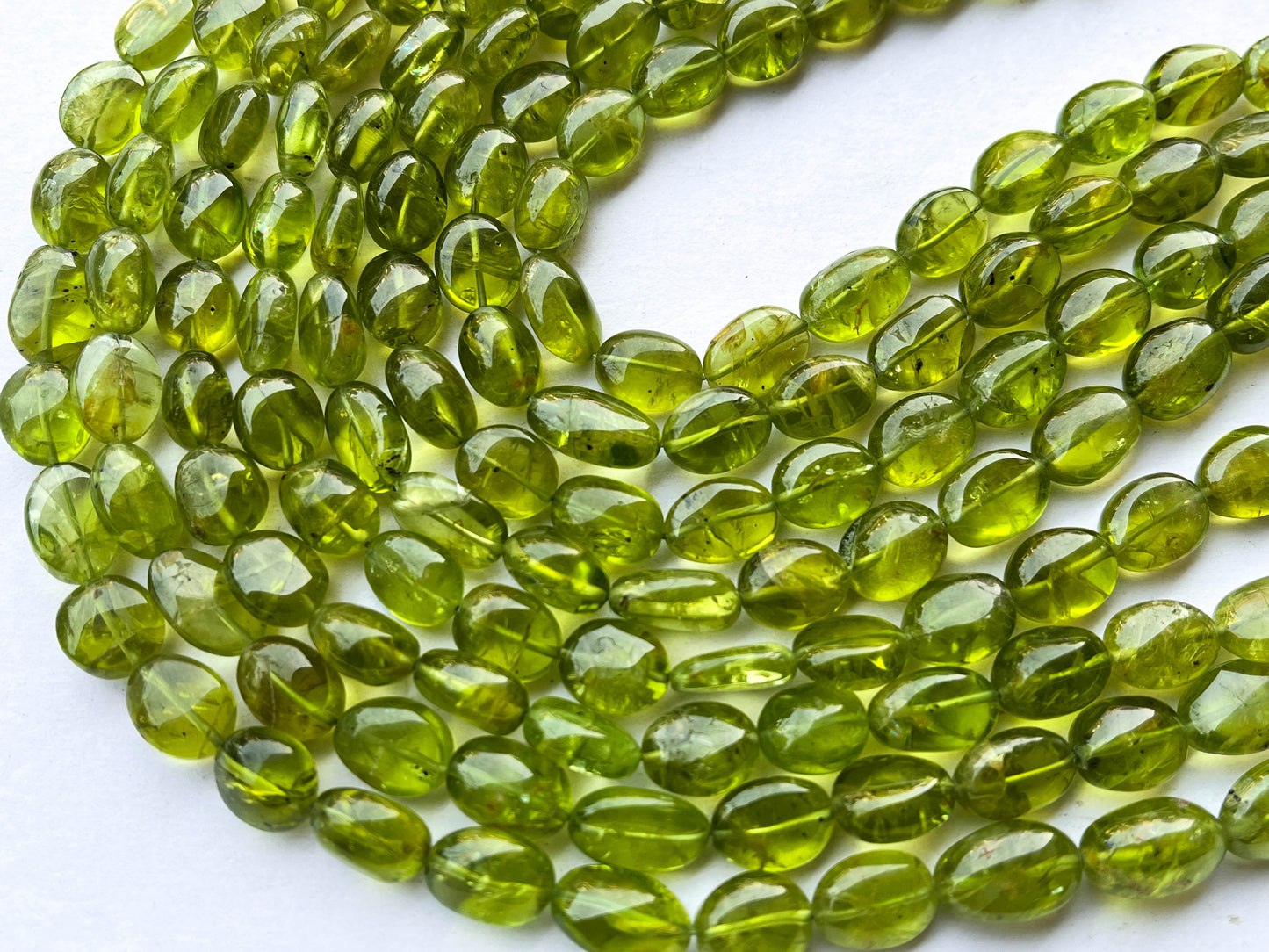 Arizona Peridot Smooth Oval Shape Beads Beadsforyourjewelry