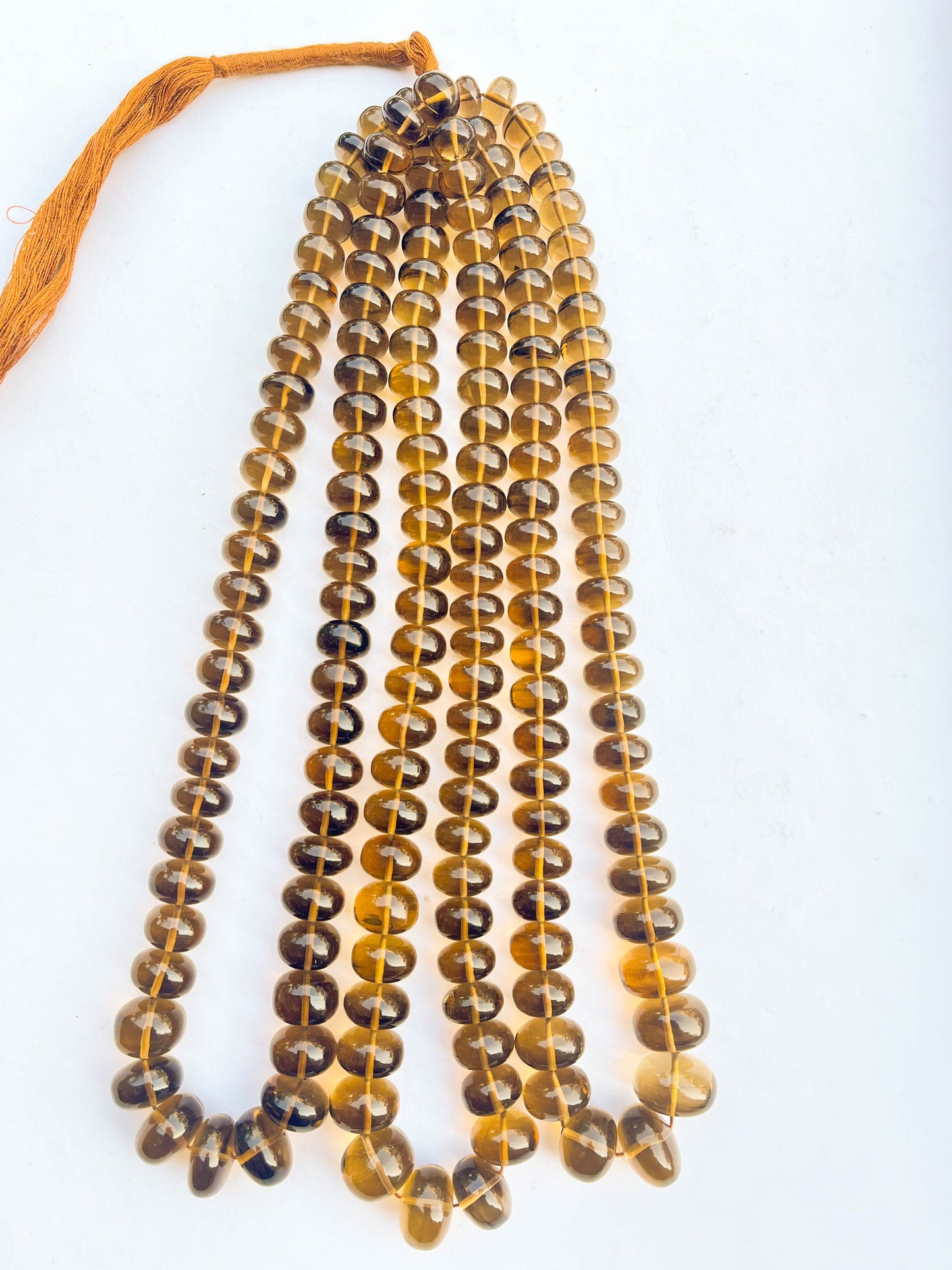 Beer Quartz Smooth Rondelle Beads Beadsforyourjewelry