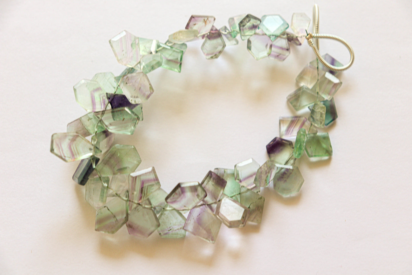Bi-Fluorite gemstone slice cut beads Beadsforyourjewelry