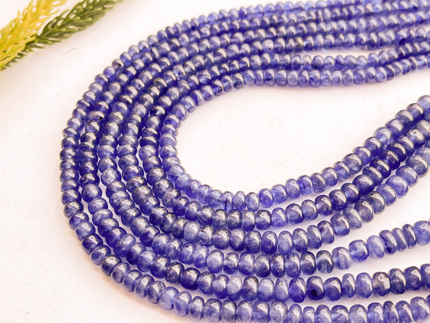 Blue Sapphire Glass Filled Smooth Rondelle Shape Beads Beadsforyourjewelry