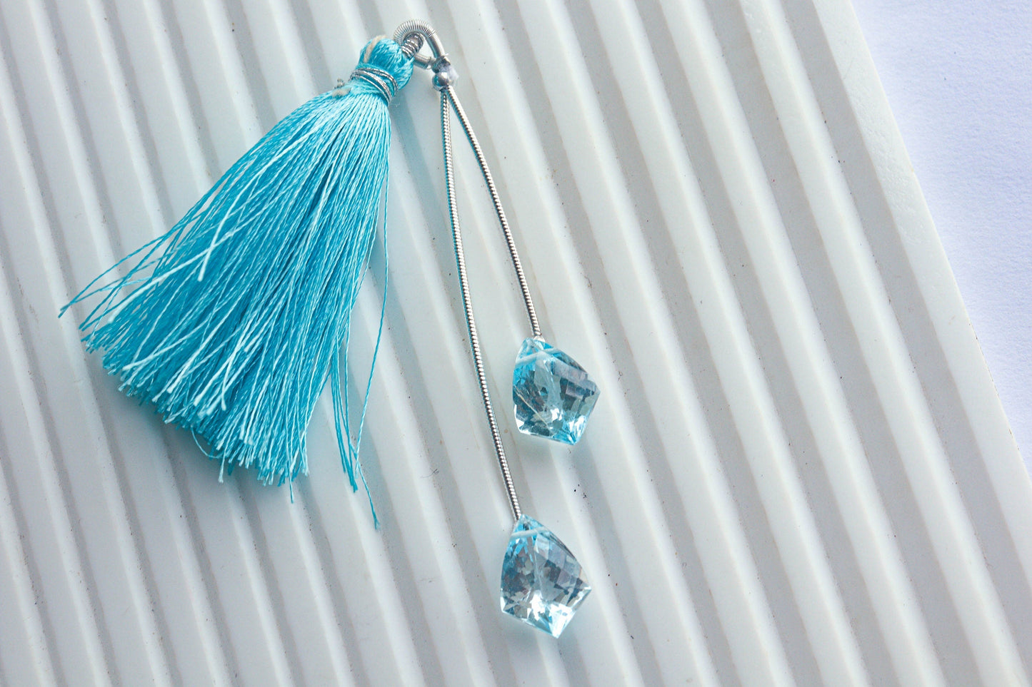 Blue Topaz Faceted Pentagon Shape | Matching Pair | Natural Gemstone | Beadsforyourjewellery Beadsforyourjewelry