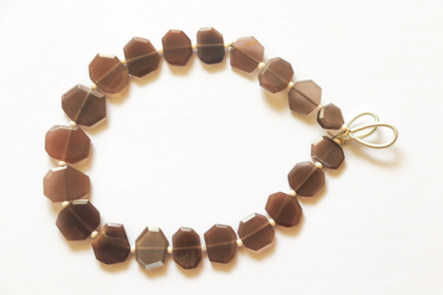 Chocolate Moonstone gemstone Crown cut beads Beadsforyourjewelry