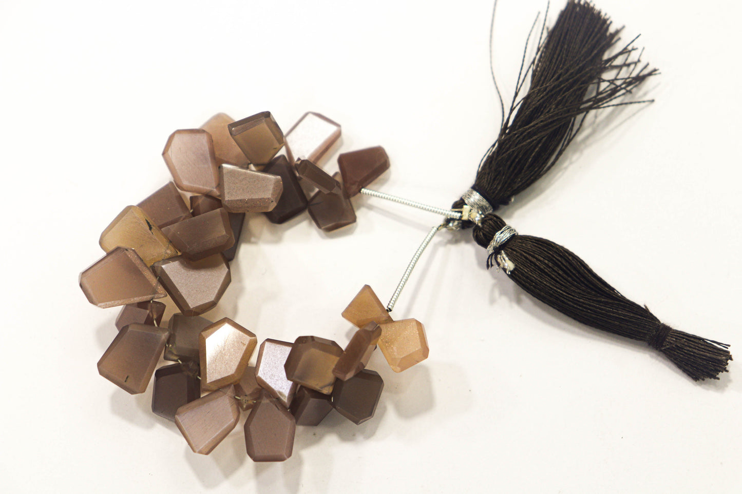 Chocolate Moonstone gemstone Slice cut beads Beadsforyourjewelry