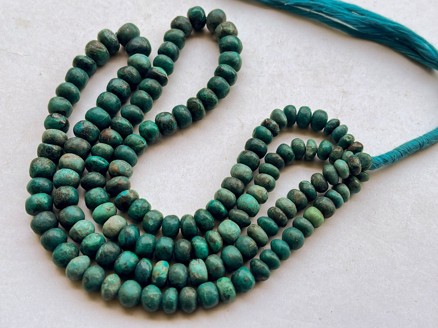 Chrysocolla Smooth Rondelle Shape Beads Beadsforyourjewelry