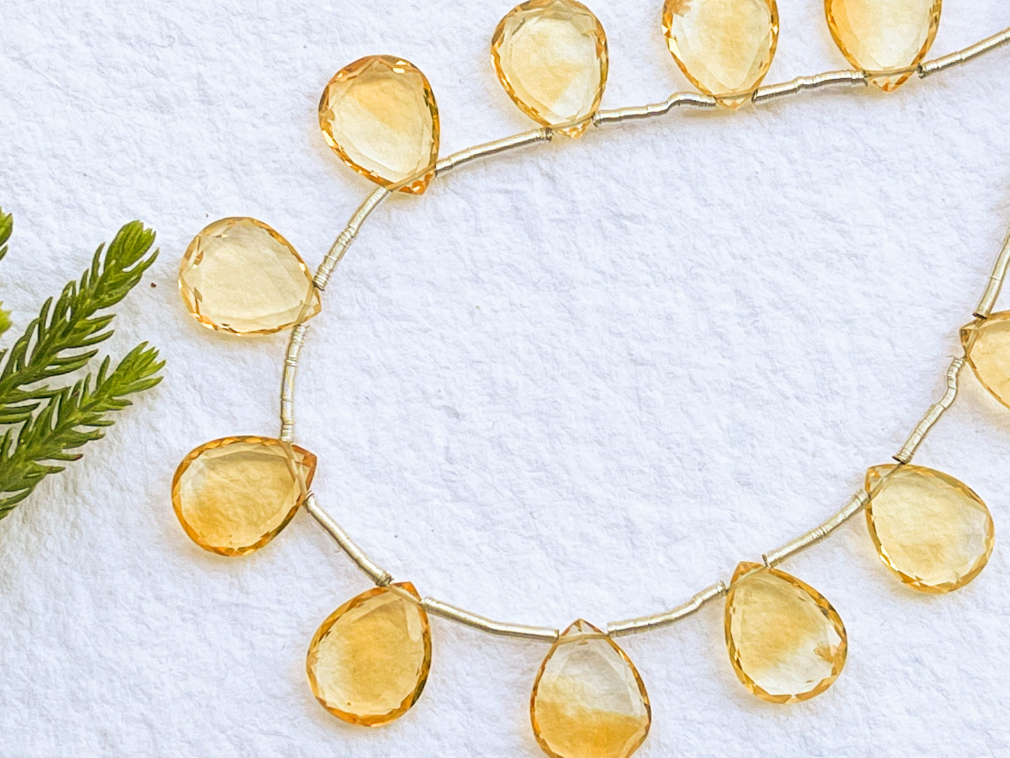 Citrine Pear Flat Cut Beads Beadsforyourjewelry