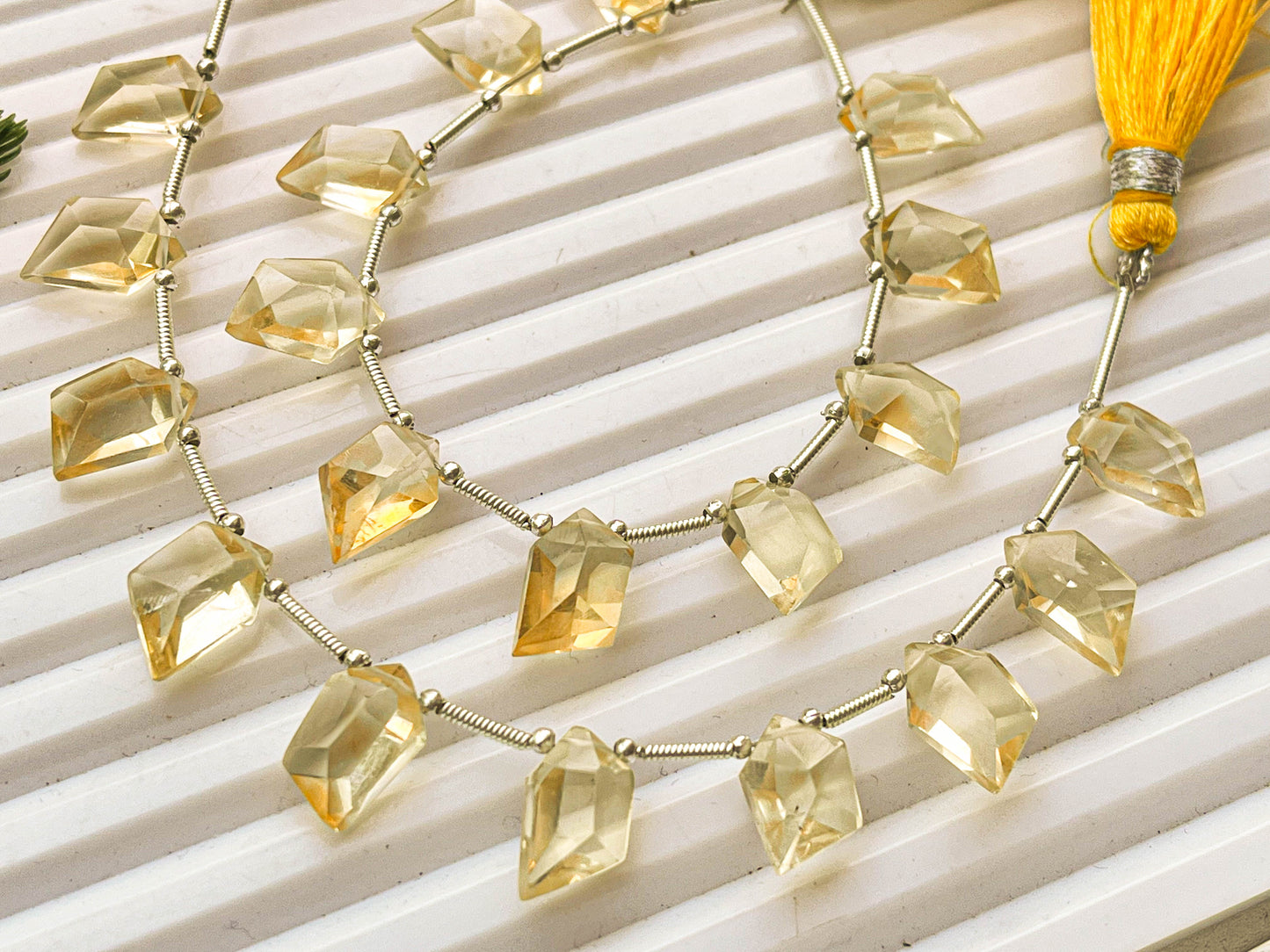 Citrine Spindle Cut Stone beads | 12x7x6mm Beadsforyourjewelry