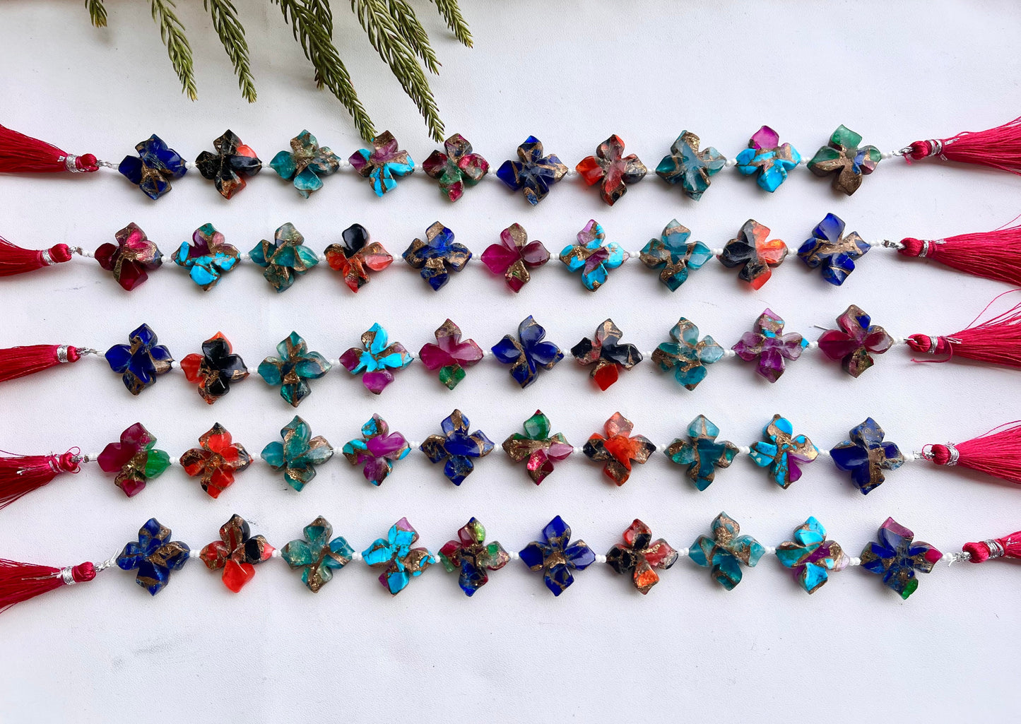 Copper Composite Flower Carving Beads Beadsforyourjewelry