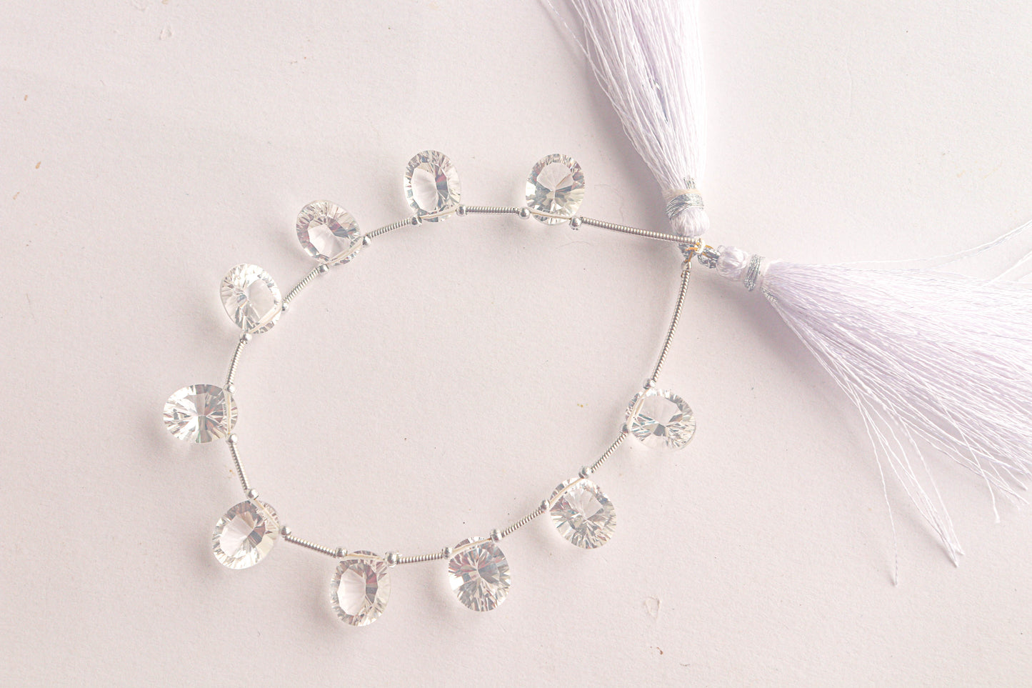 Crystal Concave cut Oval Shape Beads Beadsforyourjewelry