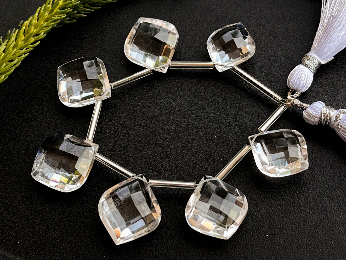 Crystal Quartz Slanted Faceted Briolette Beads Beadsforyourjewelry