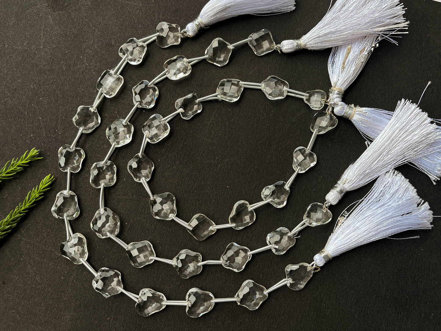 Crystal hammered cut Cloud shape beads | 12 Pieces, 10mm to 12mm Beadsforyourjewelry