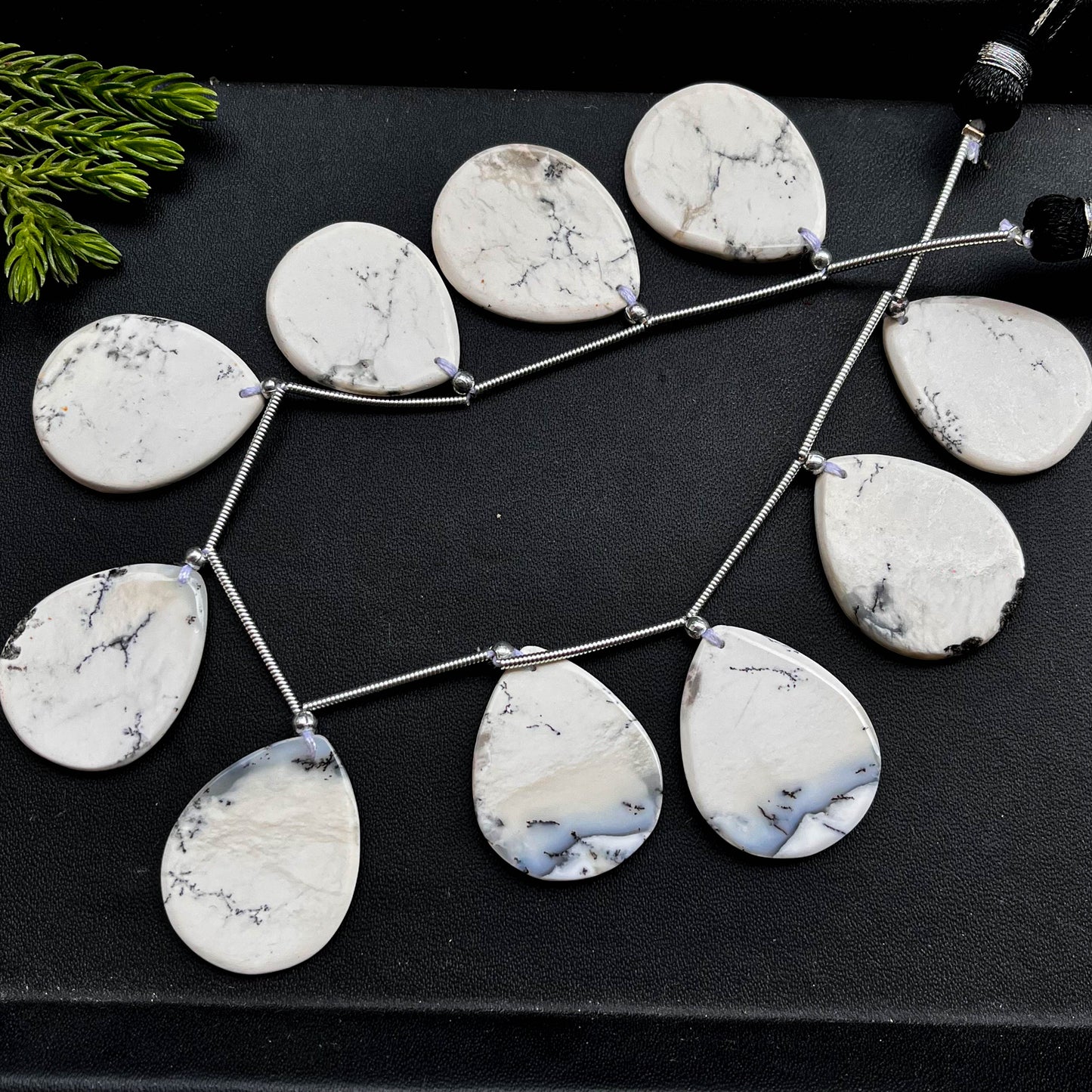 Dendritic Opal Flat Pear Shape Beads, 10 Pieces | 20x25mm Beadsforyourjewelry