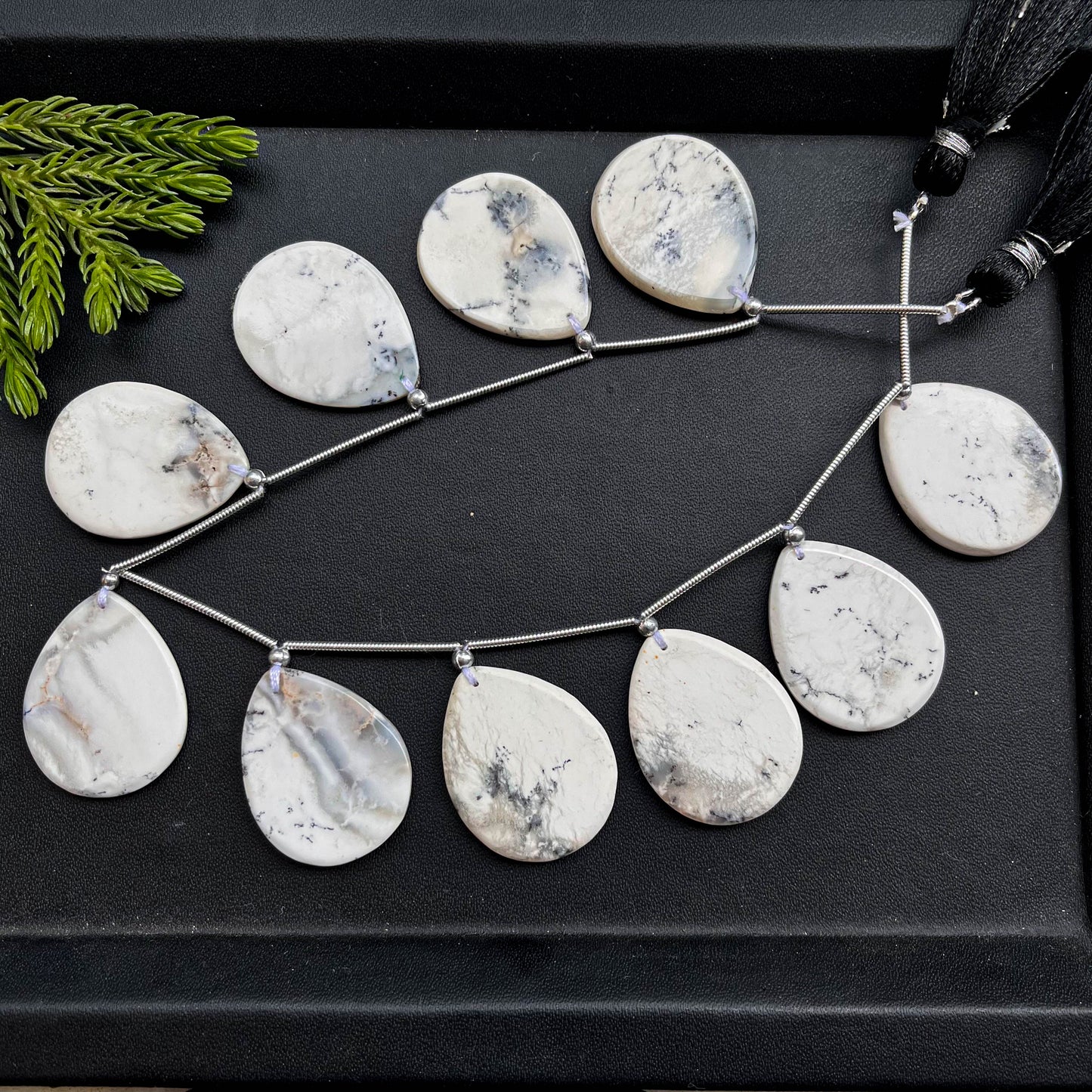 Dendritic Opal Flat Pear Shape Beads, 10 Pieces | 20x25mm Beadsforyourjewelry