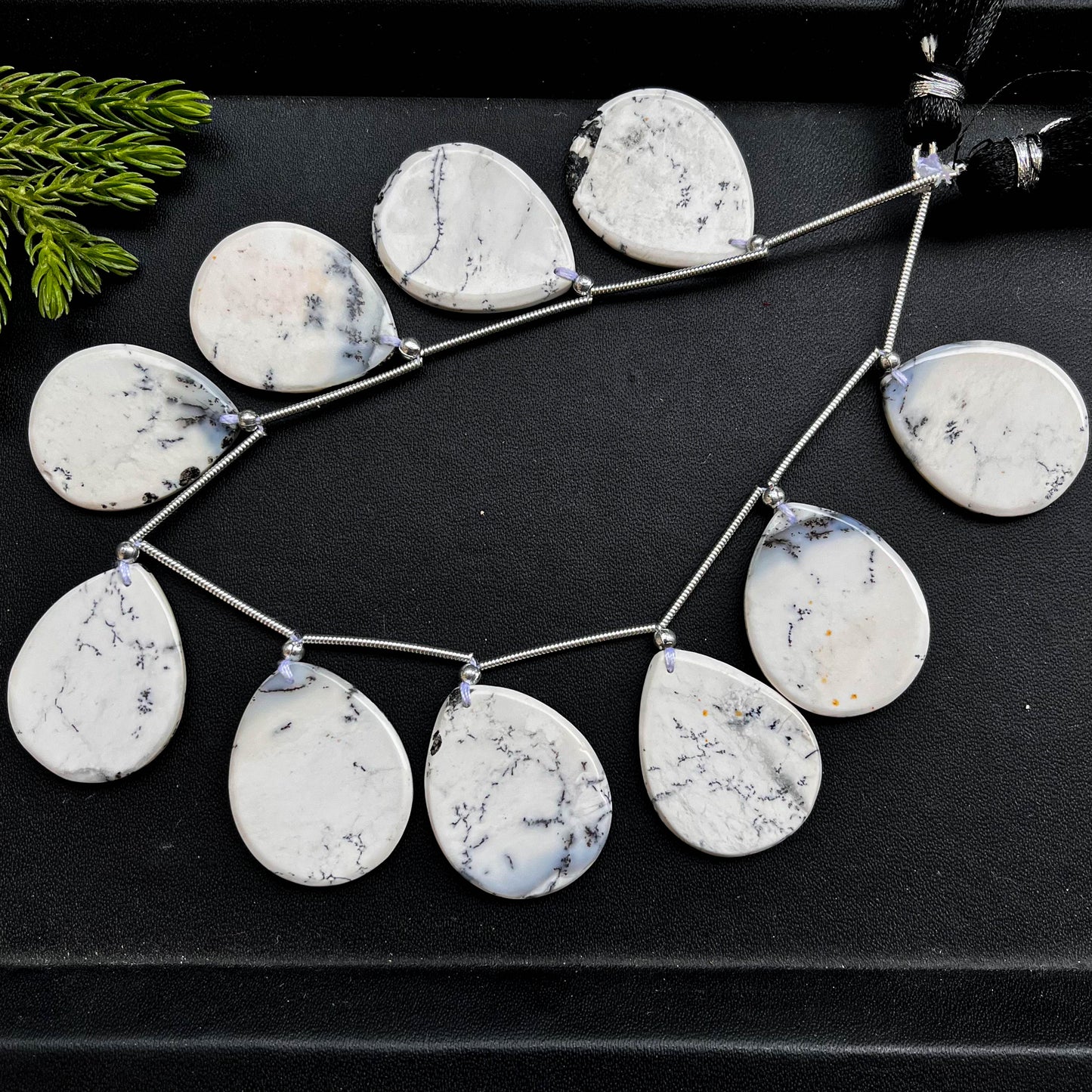 Dendritic Opal Flat Pear Shape Beads, 10 Pieces | 20x25mm Beadsforyourjewelry